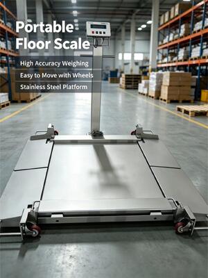 Portable SUS304 Stainless Steel Floor Scale 1500kg 1200x1200mm IP68 Washdown Electronics Weighing