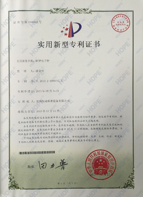 চীন SMARTWEIGH INSTRUMENT CO.,LTD সার্টিফিকেশন