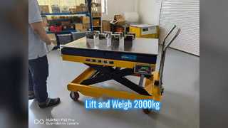 SMARTWEIGH 2000kg হাইড্রোলিক লিফট টেবিল স্কেল শিল্প